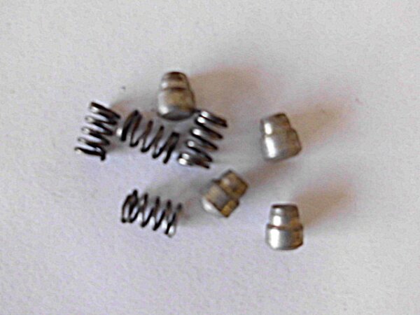 Riegelknopfsatz (Dichtring) + Feder (a 4 Stück) für Bremssattel Lada 2101 - 2107 & Niva