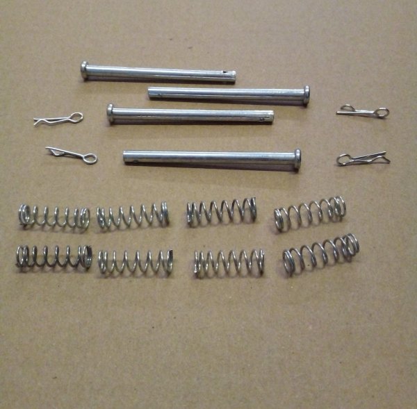 Andruckachsensatz (4x Bolzen, 8x Feder, 4x Splint) komplett für Lada Niva