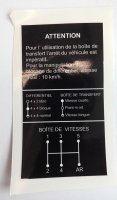 Aufkleber für Verteilergetriebe (in...